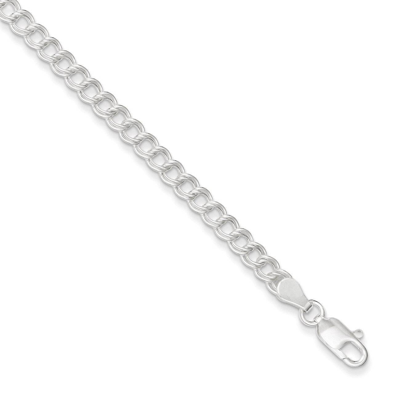 8 Inch Double Link Charm Bracelet Sterling Silver QCH060-8, MPN: QCH060-8, 886774761220