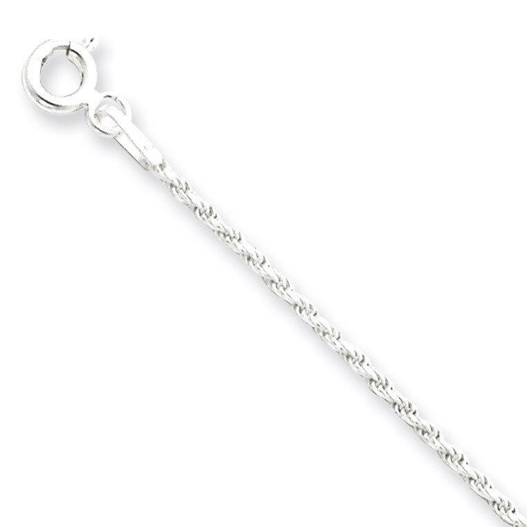 16 Inch 1.5mm Diamond-cut Rope Chain Sterling Silver QDC020-16, MPN: QDC020-16, 883957919980