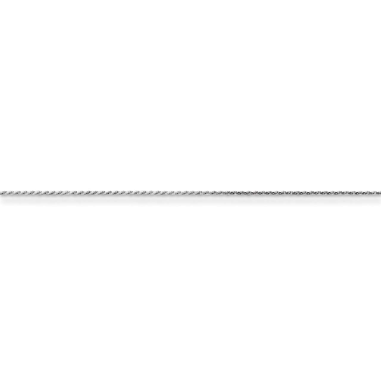 18 Inch 1.5mm Diamond-cut Rope Chain Sterling Silver Rhodium-plated QDC020RH-18