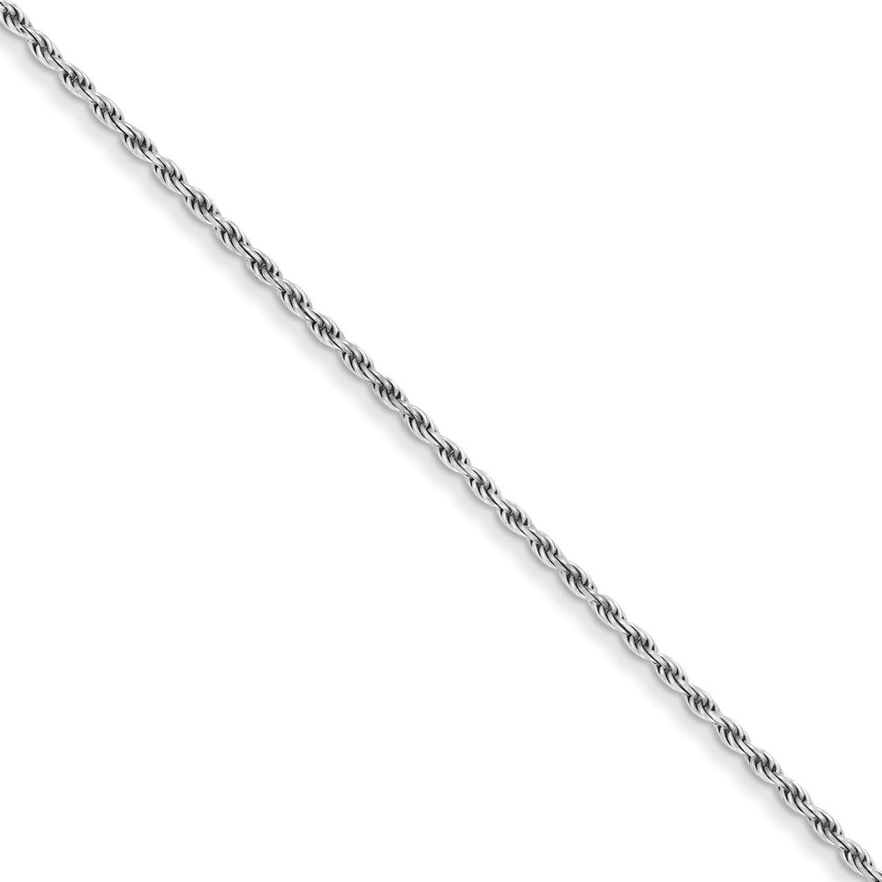 10 Inch 1.75mm Diamond-cut Rope Chain Sterling Silver QDC030-10