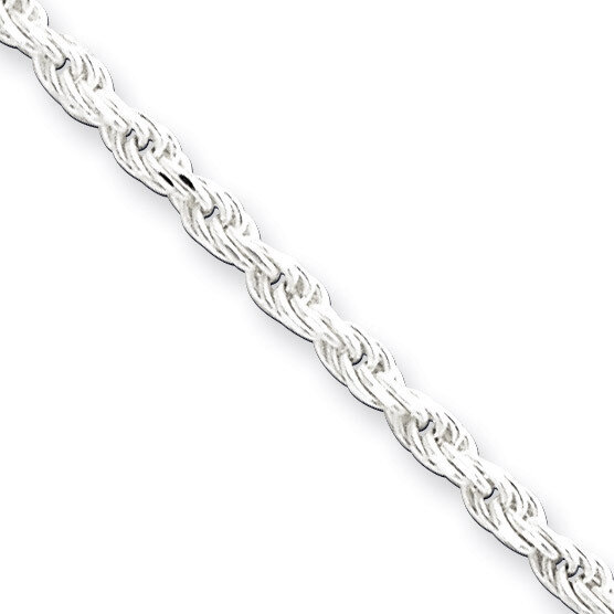 24 Inch 2.25mm Diamond-cut Rope Chain Sterling Silver QDC050-24, MPN: QDC050-24, 886774411743