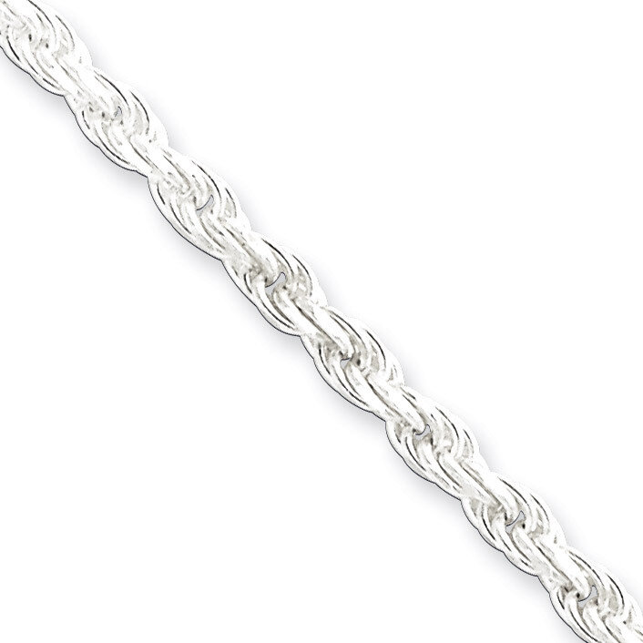 20 Inch 3mm Diamond-cut Rope Chain Sterling Silver QDC070-20