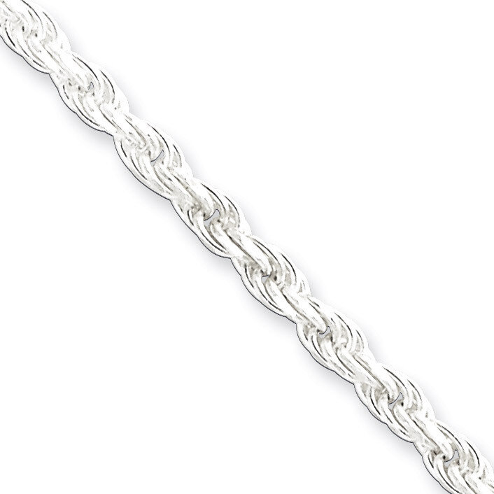 24 Inch 3mm Diamond-cut Rope Chain Sterling Silver QDC070-24, MPN: QDC070-24, 886774411903