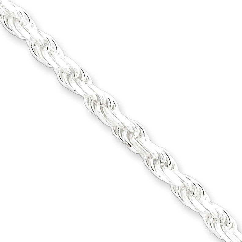 22 Inch 3.5mm Diamond-cut Rope Chain Sterling Silver QDC080-22, MPN: QDC080-22, 886774411972