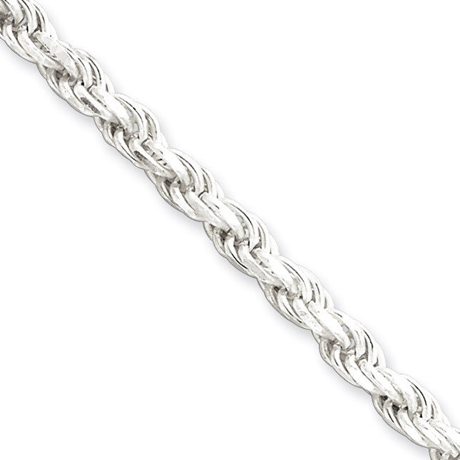 20 Inch 4.25mm Diamond-cut Rope Chain Sterling Silver QDC090-20