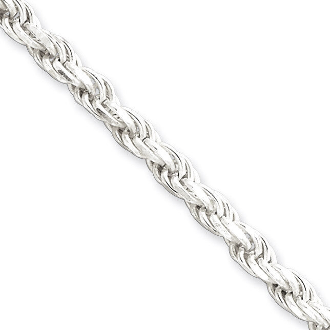 8 Inch 4.25mm Diamond-cut Rope Chain Sterling Silver QDC090-8, MPN: QDC090-8, 883957920184