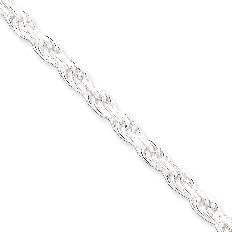 16 Inch 4.75mm Diamond-cut Rope Chain Sterling Silver QDC100-16