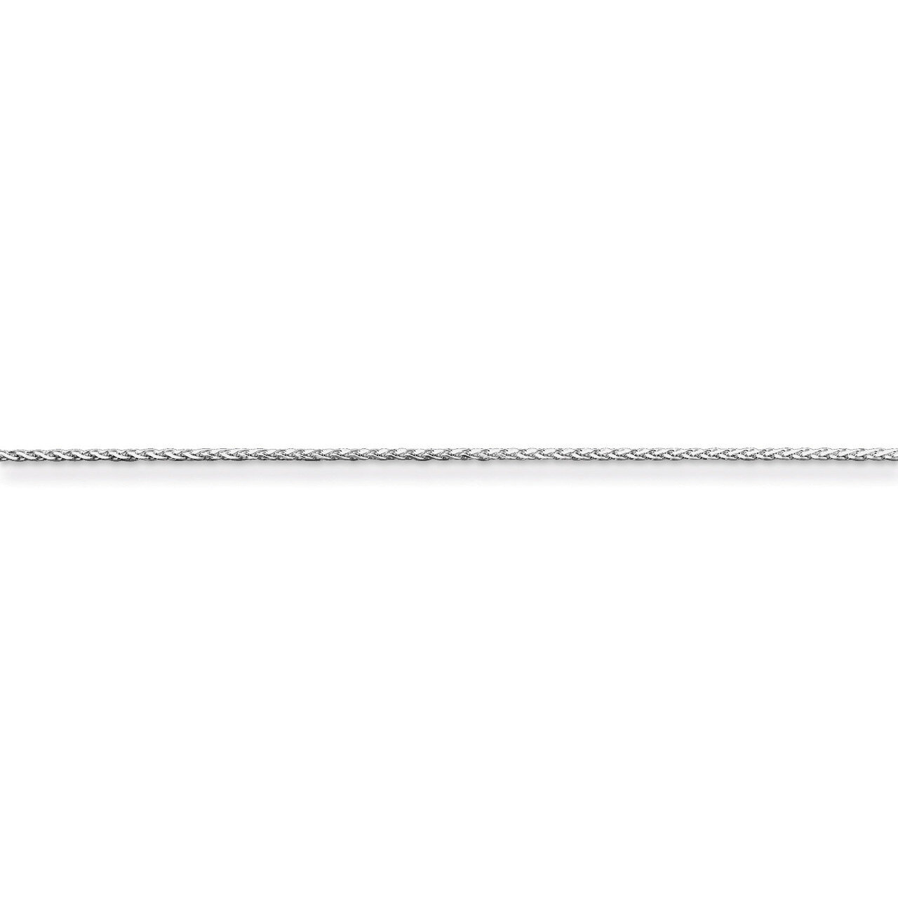 18 Inch 1.5mm & 2 Inch Extension Spiga Chain Sterling Silver Rhodium-plated QDS045RH-18
