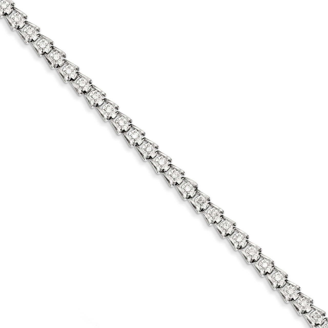 Bracelet Sterling Silver Diamond QDX1091, MPN: QDX1091, 883957355160