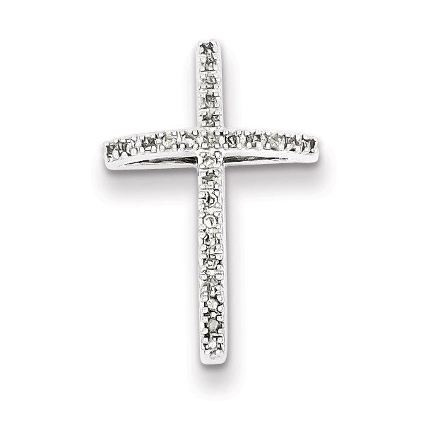 Cross Pendant Sterling Silver Diamond QDX170, MPN: QDX170, 818050010548