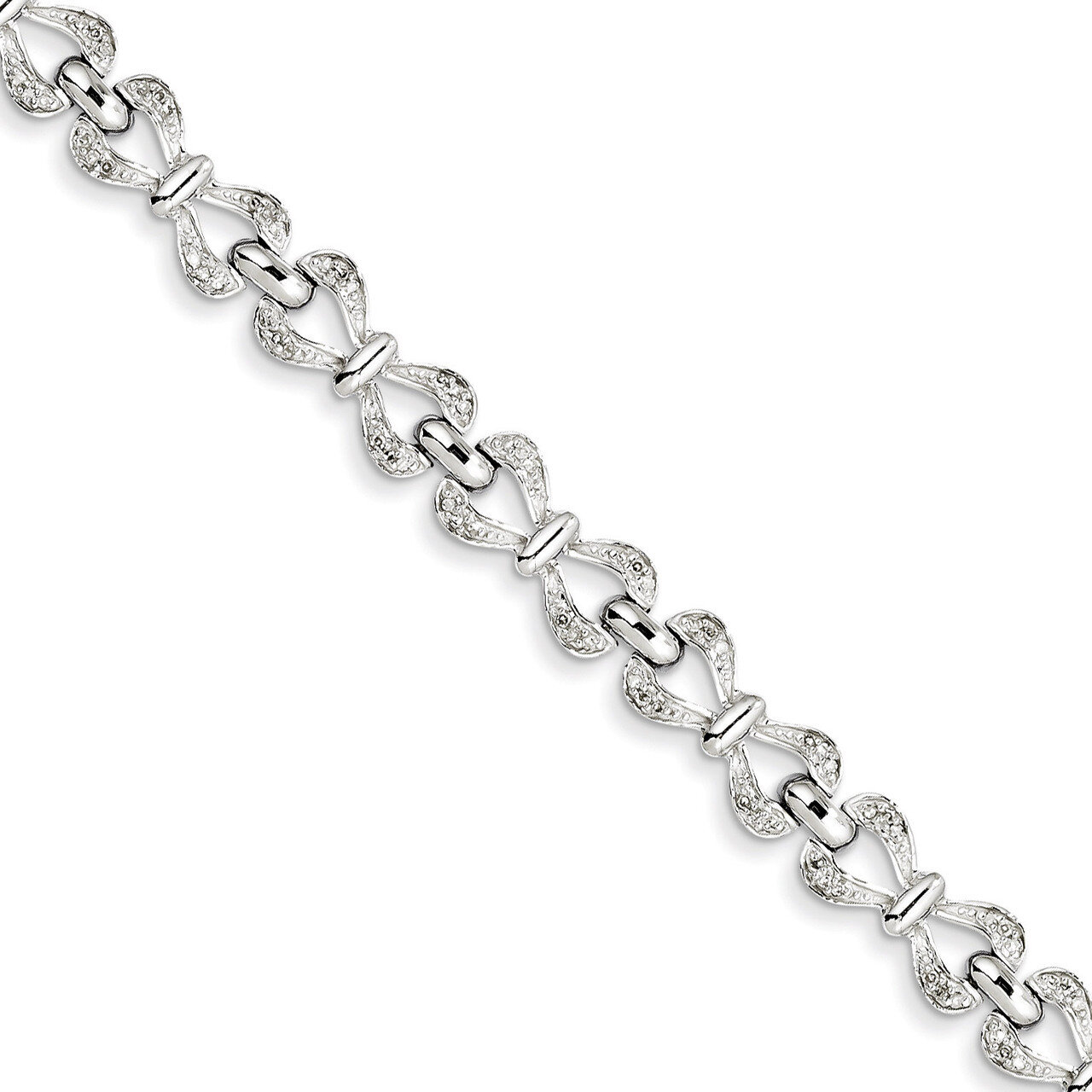 Bracelet Sterling Silver Diamond QDX998, MPN: QDX998, 818050012870