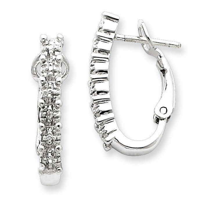 Earrings Sterling Silver Diamond QE1067, MPN: QE1067, 191101187476