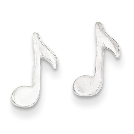 Musical Note Mini Earrings Sterling Silver QE115