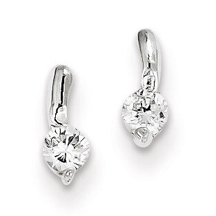 Post Earrings Sterling Silver Diamond QE1703