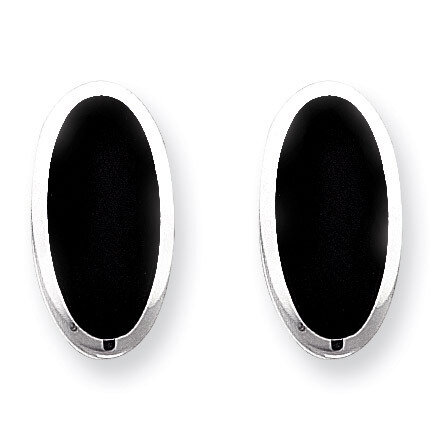 Onyx Non-pierced Earrings Sterling Silver QE1812, MPN: QE1812, 886774112398