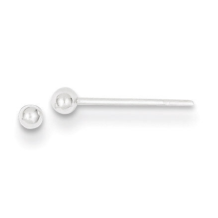 2mm Ball Earrings Sterling Silver Polished QE1829