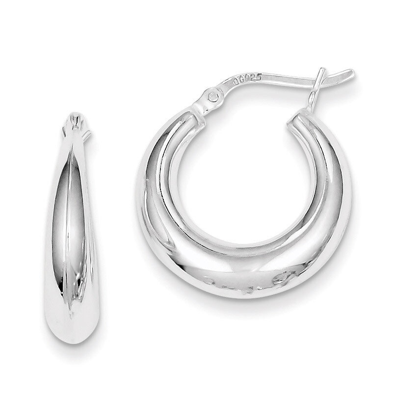 Hoop Earrings Sterling Silver Polished QE1996, MPN: QE1996, 883957923406