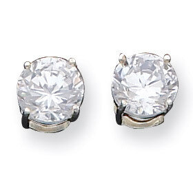8mm Round Basket Set Diamond Stud Earrings Sterling Silver QE3148, MPN: QE3148, 883957925387