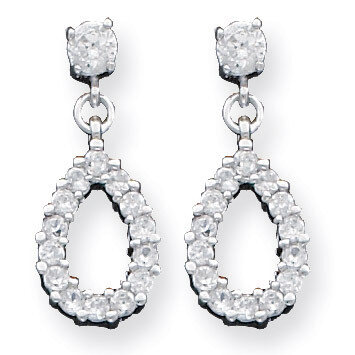 Diamond Earrings Sterling Silver Fancy QE3219, MPN: QE3219, 883957926100