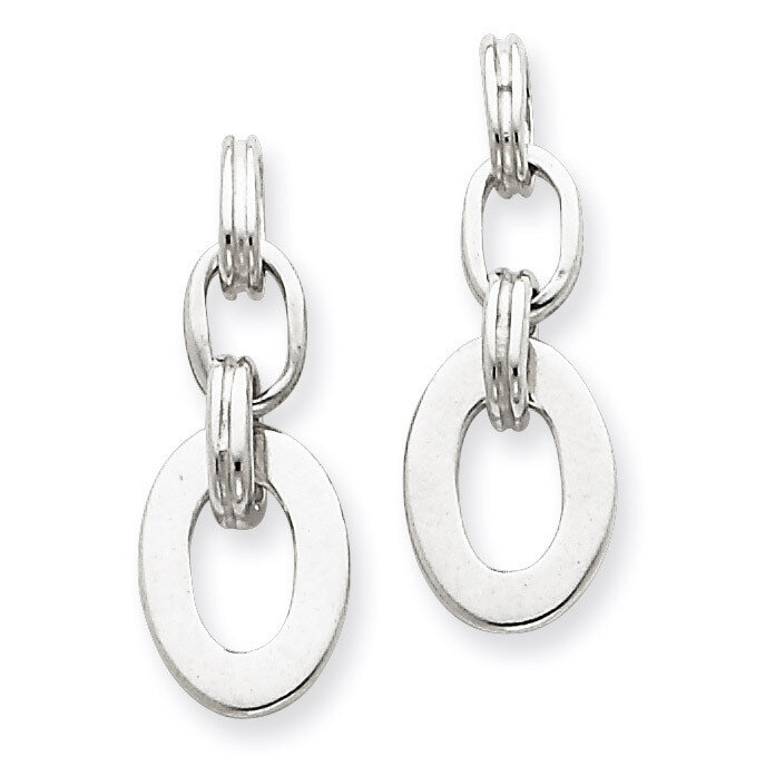 Oval Dangle Earrings Sterling Silver QE3375, MPN: QE3375, 886774112671
