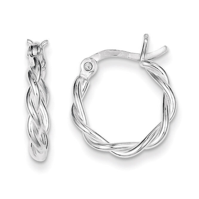 Twisted Hoop Earrings Sterling Silver QE3784