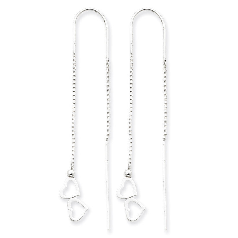 Heart Threader Earrings Sterling Silver QE3900, MPN: QE3900, 886774112770