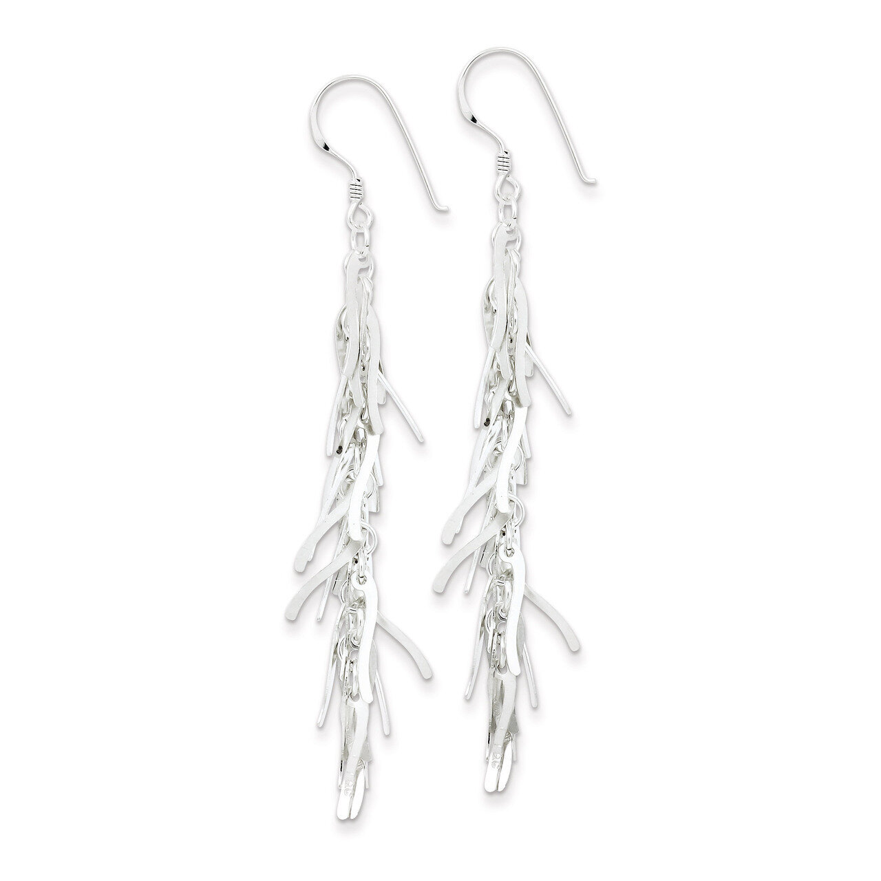 Drop Squiggle Earrings Sterling Silver QE3973, MPN: QE3973, 883957928258