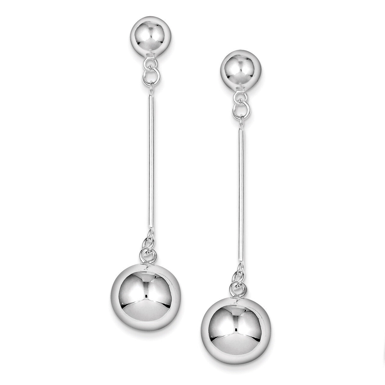 14mm Ball Earrings Sterling Silver QE3996, MPN: QE3996, 883957928388