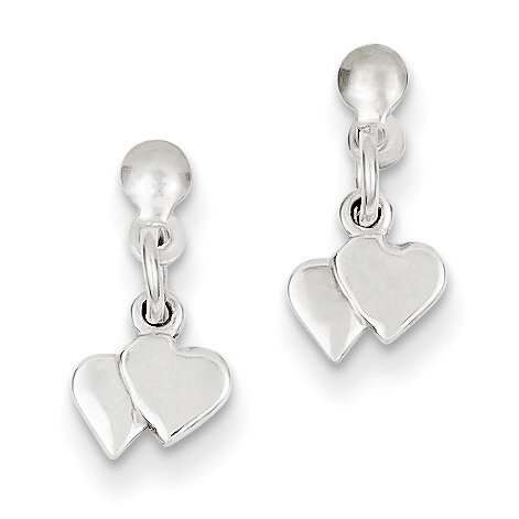 Dangling Hearts Earrings Sterling Silver QE4202