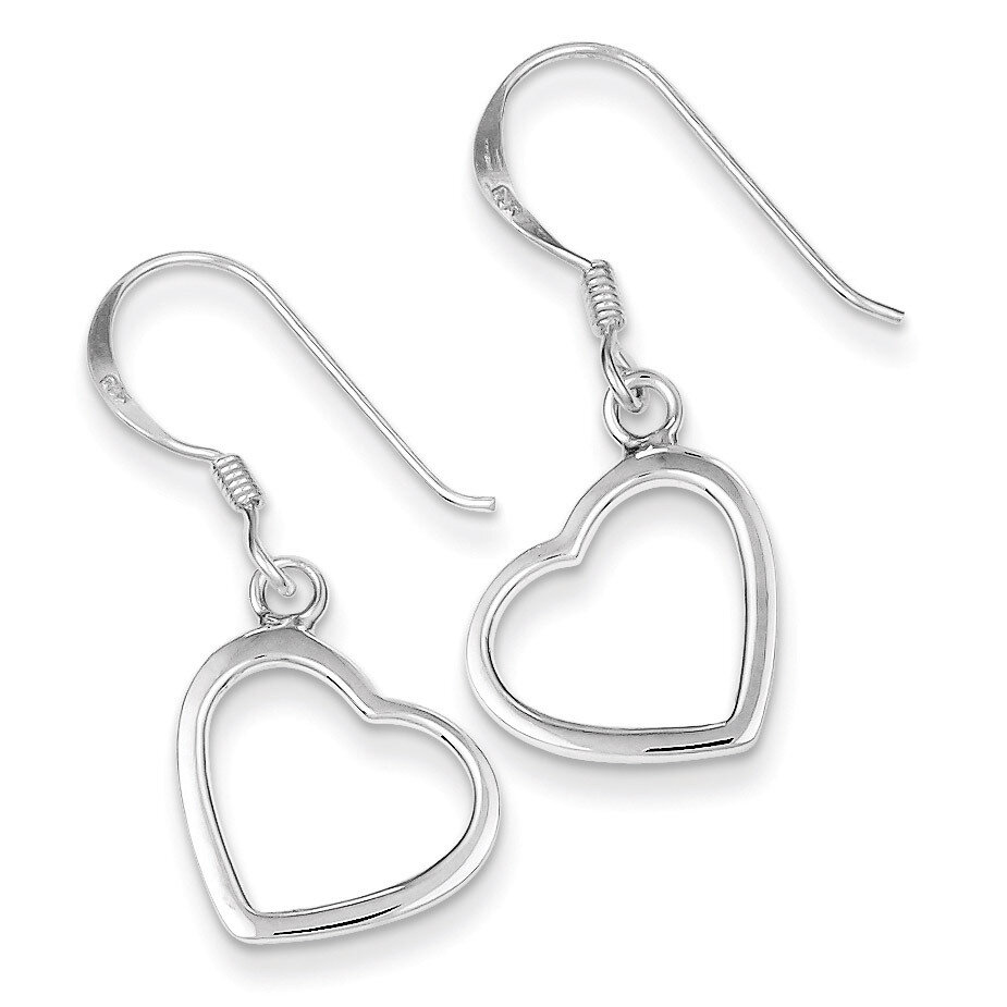 Heart Dangle Earrings Sterling Silver QE4213, MPN: QE4213, 883957929170