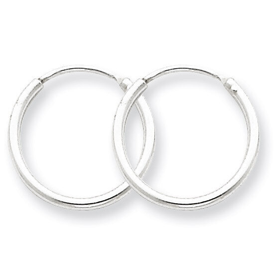 1.3mm Hoop Earrings Sterling Silver QE4347