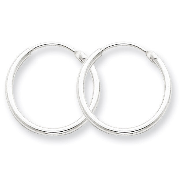 1.3mm Hoop Earrings Sterling Silver QE4348, MPN: QE4348, 883957929712