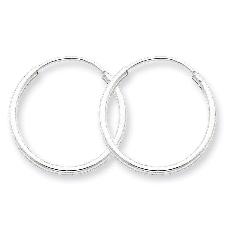 1.3mm Hoop Earrings Sterling Silver QE4350, MPN: QE4350, 883957929736