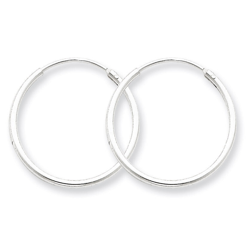 1.3mm Hoop Earrings Sterling Silver QE4352, MPN: QE4352, 883957929750