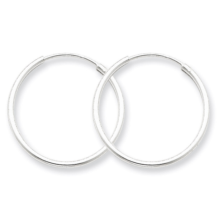 1.3mm Hoop Earrings Sterling Silver QE4353, MPN: QE4353, 883957929767