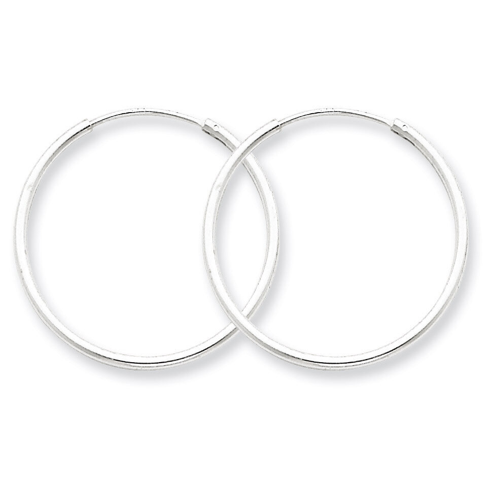 1.3mm Hoop Earrings Sterling Silver QE4354, MPN: QE4354, 883957929774