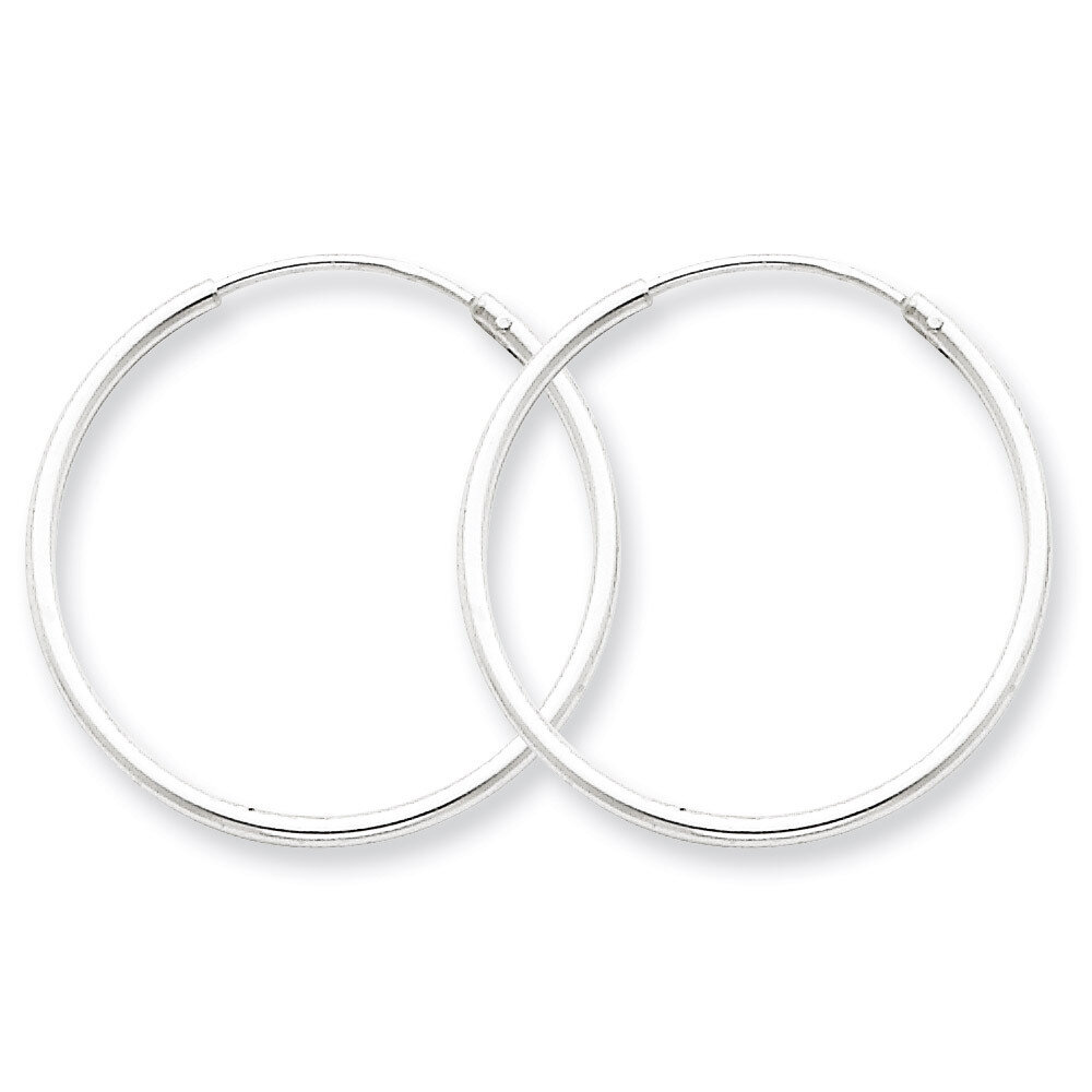 1.3mm Hoop Earrings Sterling Silver QE4355, MPN: QE4355, 883957929781
