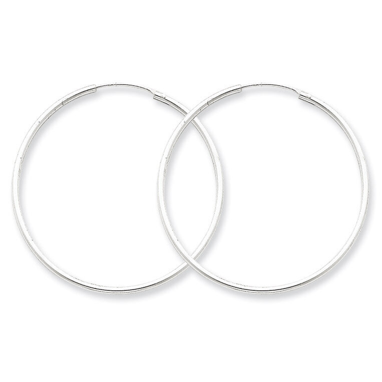 1.3mm Hoop Earrings Sterling Silver QE4357, MPN: QE4357, 883957929804
