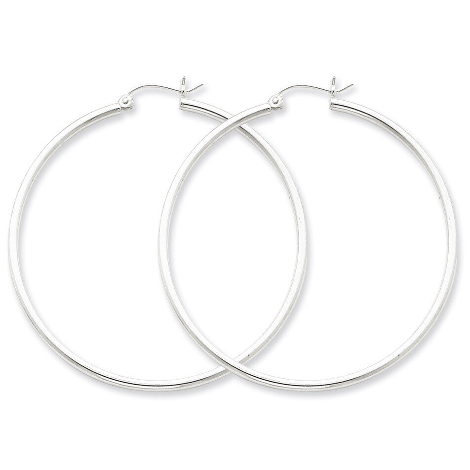 2mm Hoop Earrings Sterling Silver Rhodium-plated QE4377, MPN: QE4377, 883957739441