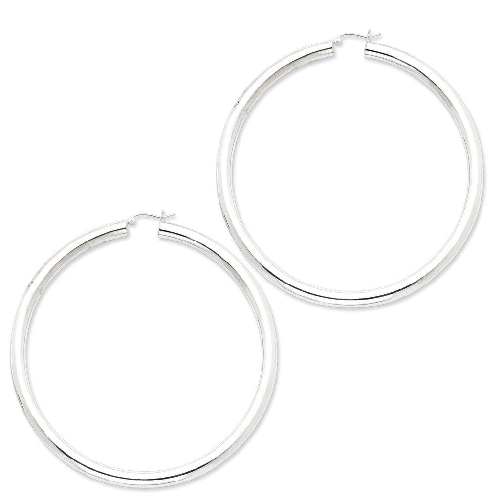 5mm Polished Hoop Earrings Sterling Silver QE4413, MPN: QE4413, 883957930336