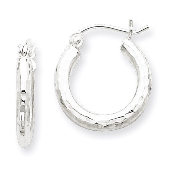2.25 Hoop Earrings Sterling Silver Rhodium-plated QE4472