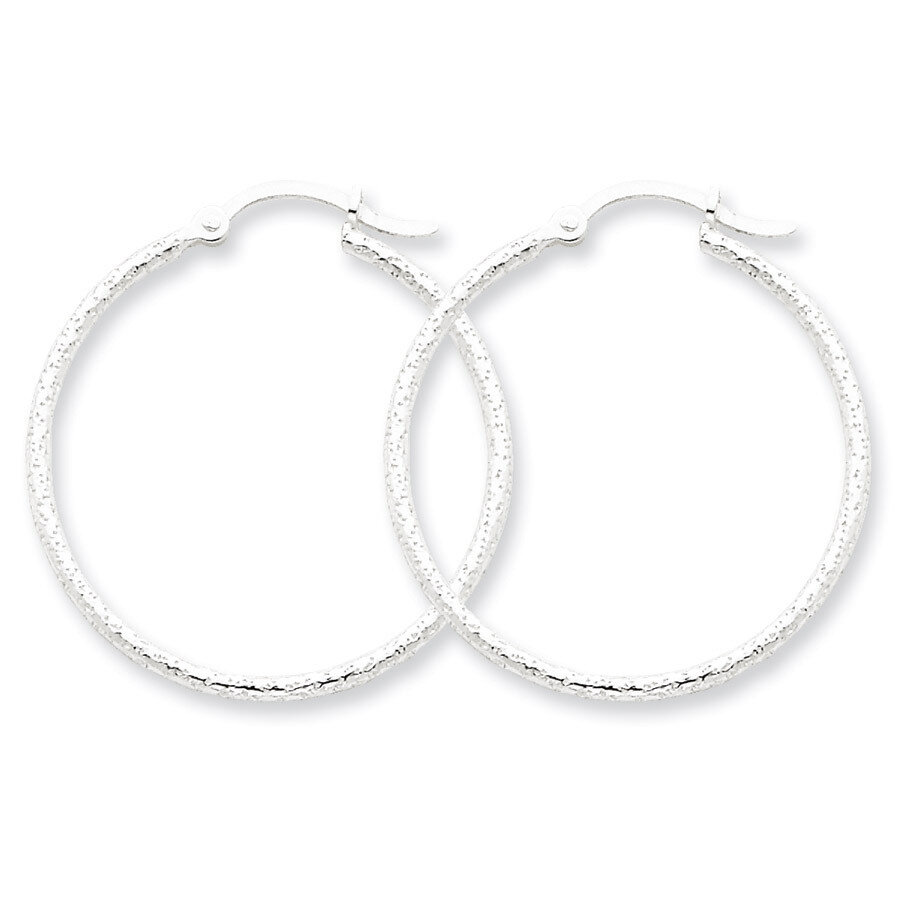 30mm Hoop Earrings Sterling Silver QE4639, MPN: QE4639, 883957932507