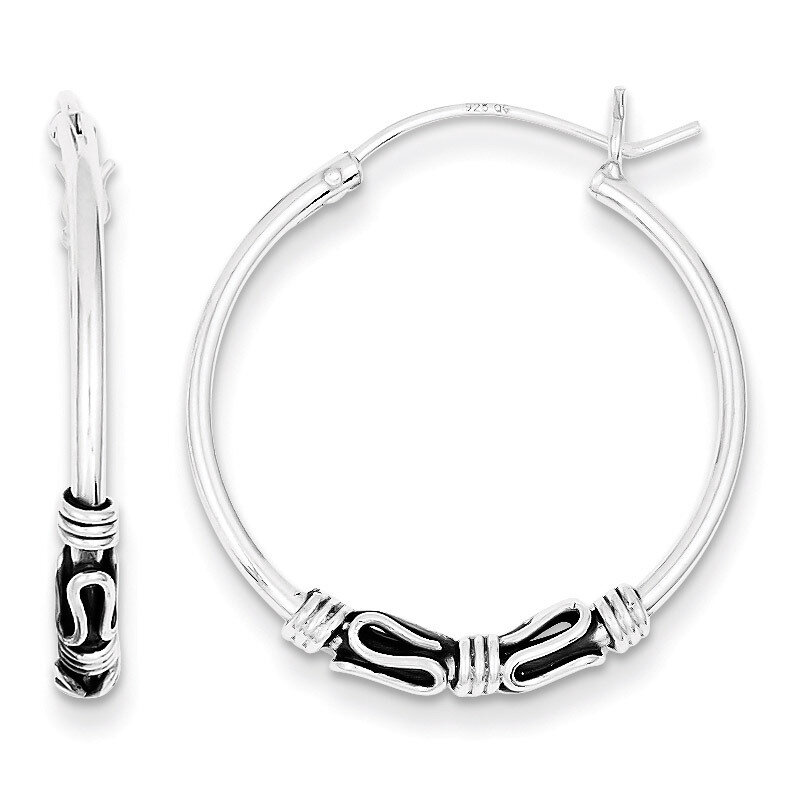 Hoop Earrings Sterling Silver QE4746, MPN: QE4746, 883957933436