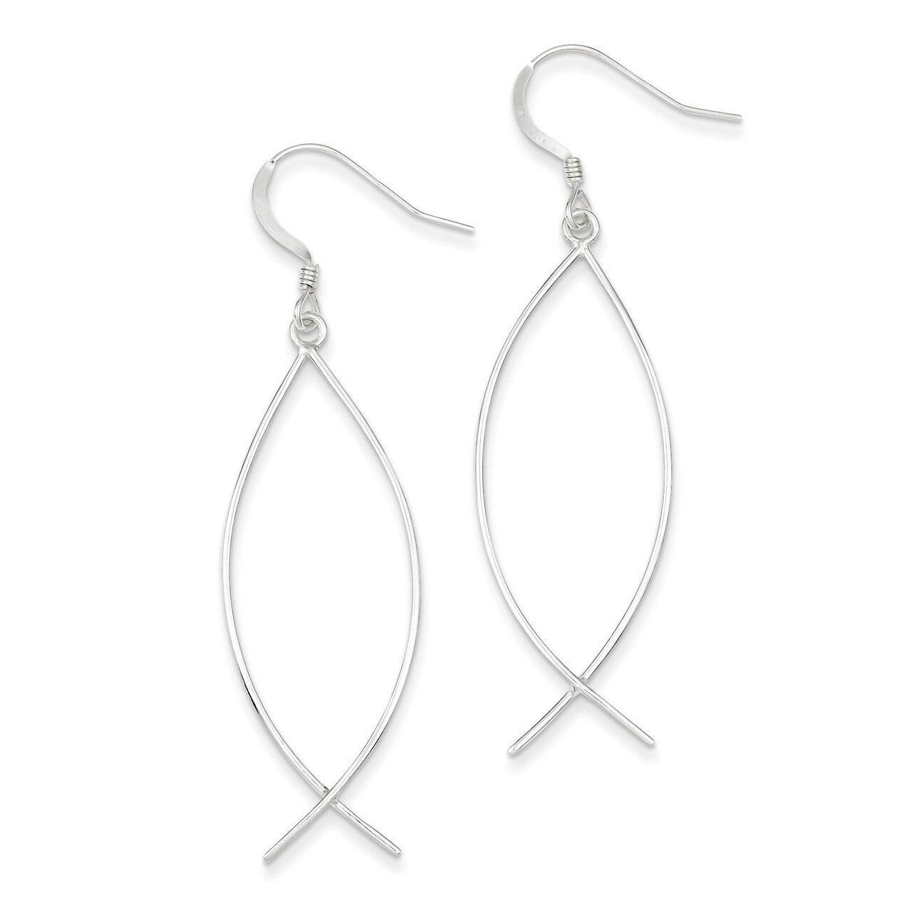 Ichthus (fish) Earrings Sterling Silver QE4790