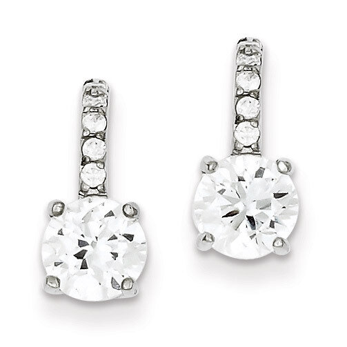 Earrings Sterling Silver Diamond QE4934, MPN: QE4934, 883957934181