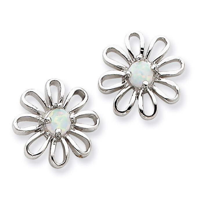 Opal Daisy Post Earrings Sterling Silver QE4964, MPN: QE4964, 191101188756