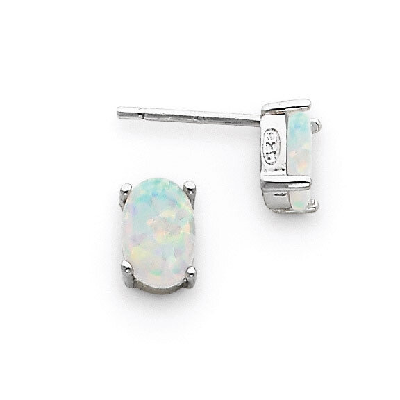 Opal Post Earrings Sterling Silver QE4971, MPN: QE4971, 191101188770