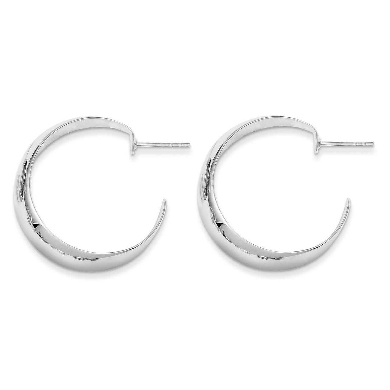 Hoop Earrings Sterling Silver Fancy QE526, MPN: QE526, 883957935966