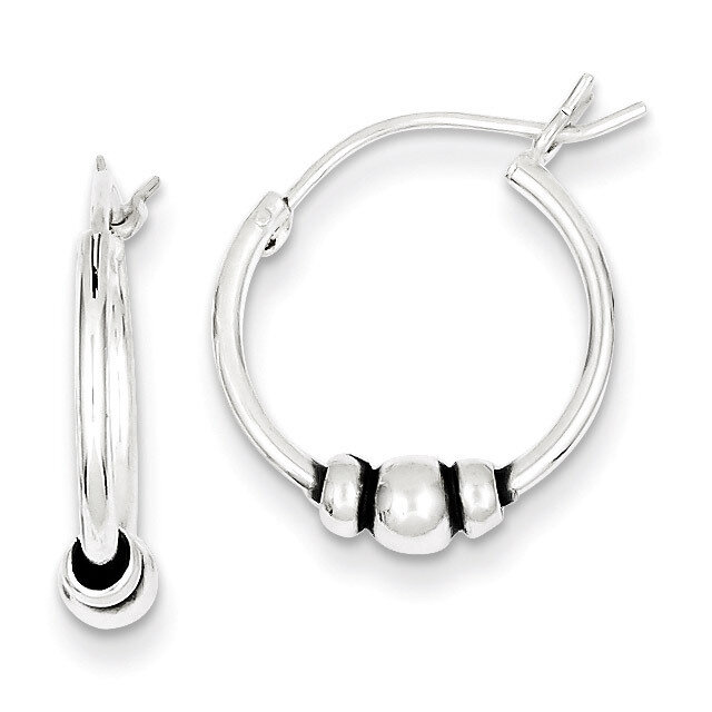 Hoop Earrings Sterling Silver QE5375, MPN: QE5375, 883957936062