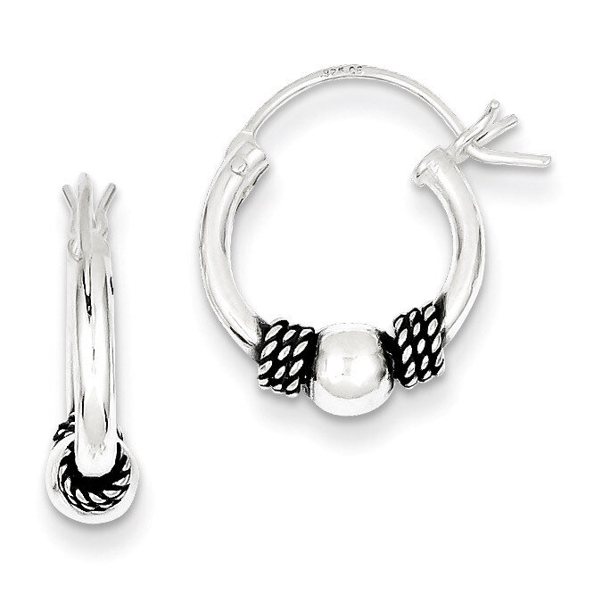 Hoop Earrings Sterling Silver QE5380